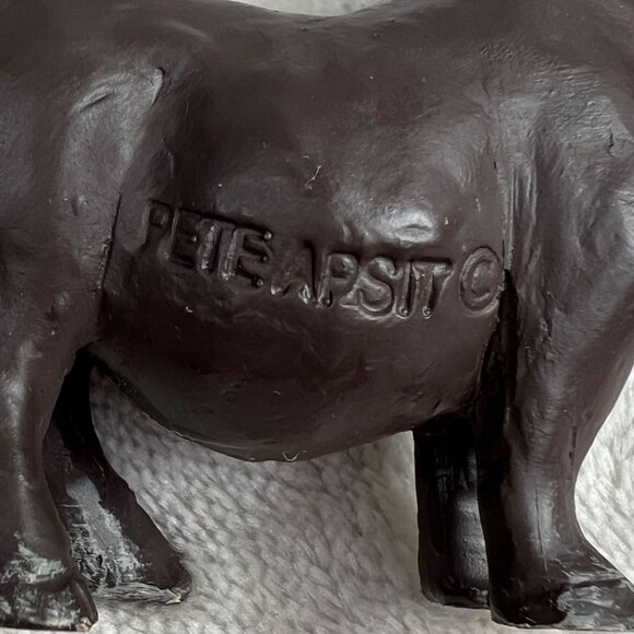 Pete Apsit Ram Buffalo Holy Herd Figurine Noahs Ark 3 inch Brown Resin - Picture 6 of 7